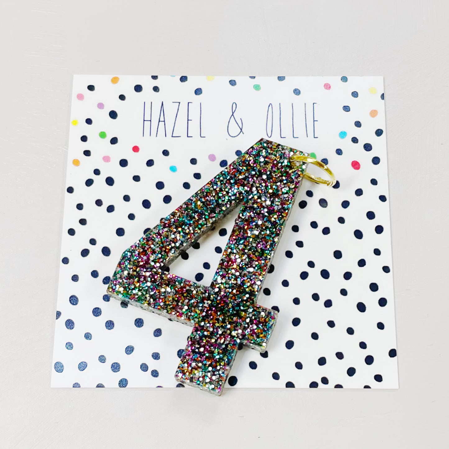 Multicolor Glitter Birthday Numbers