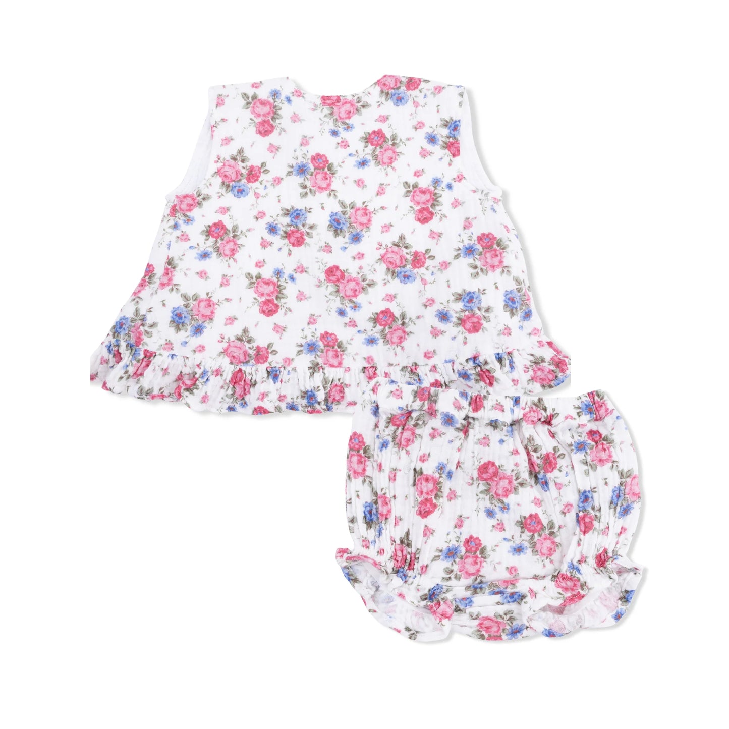 Cabbage Roses | Ruffle Back Top and Bloomer