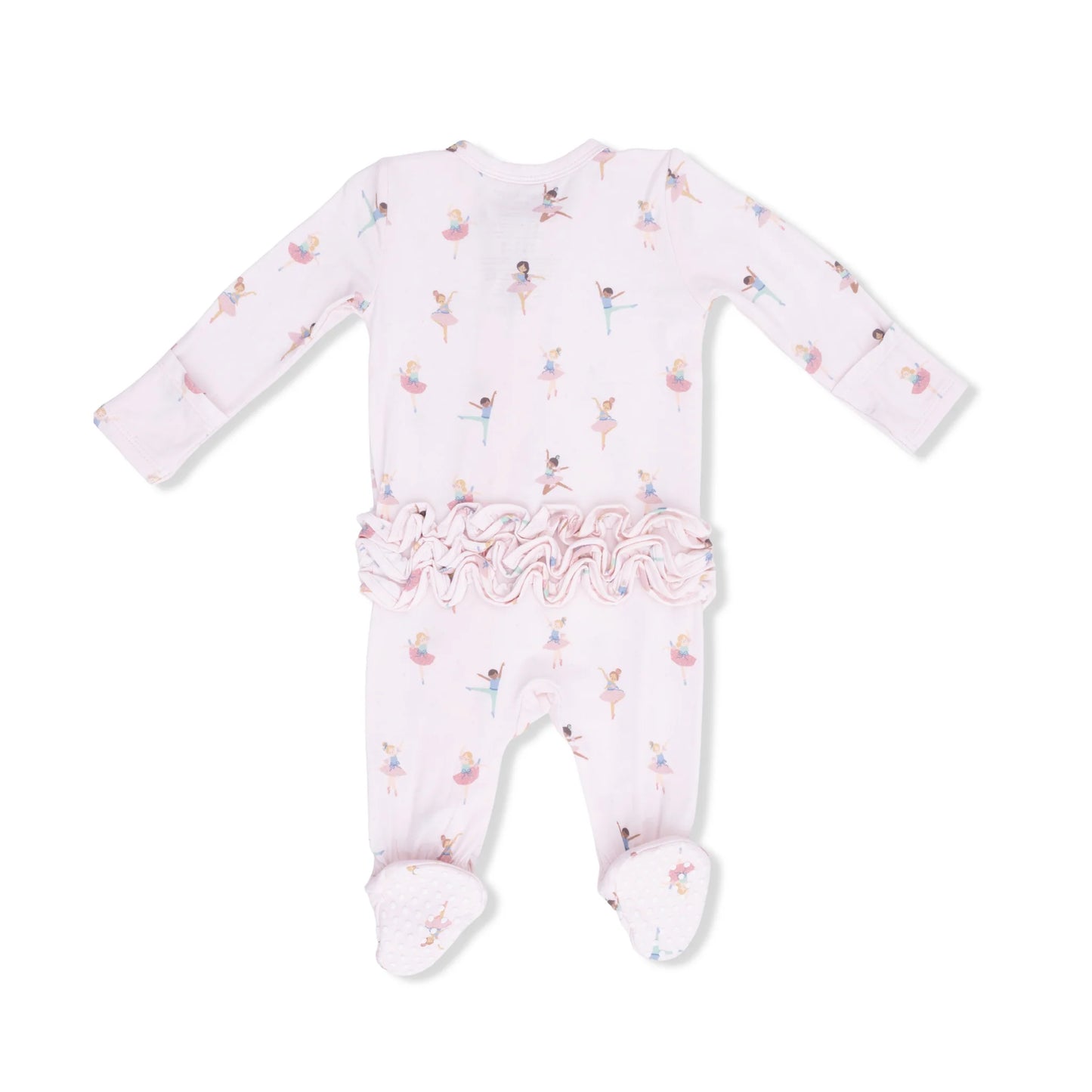 Petite Ballet | 2 Way Ruffle Front Zipper Footie