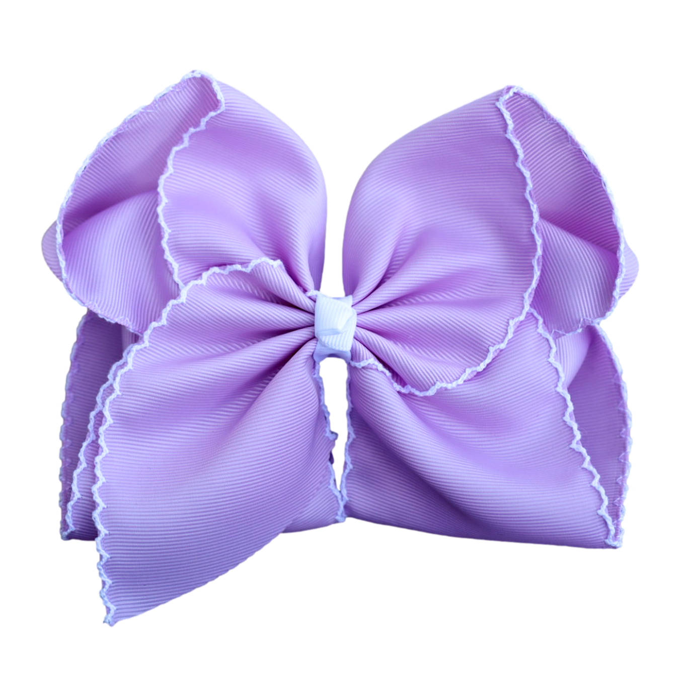 Lavender Moon Stitch Hair Bow