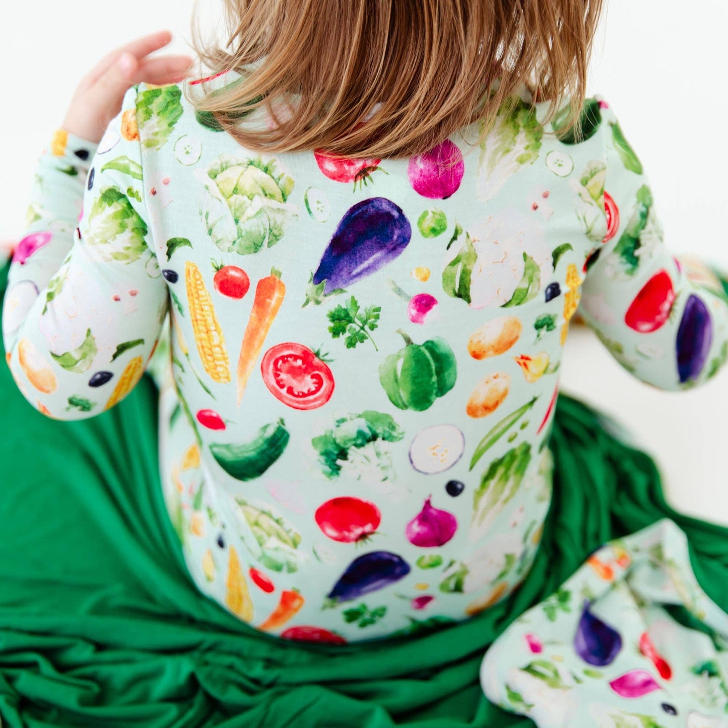 Homegrown Vegetable Convertible Footie Baby Bamboo Pajamas