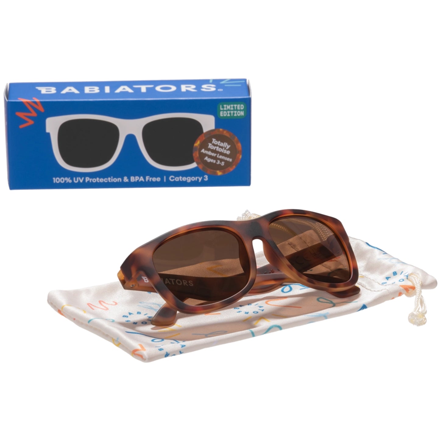 Tortoise Shell Navigator Sunglasses with Amber Lens
