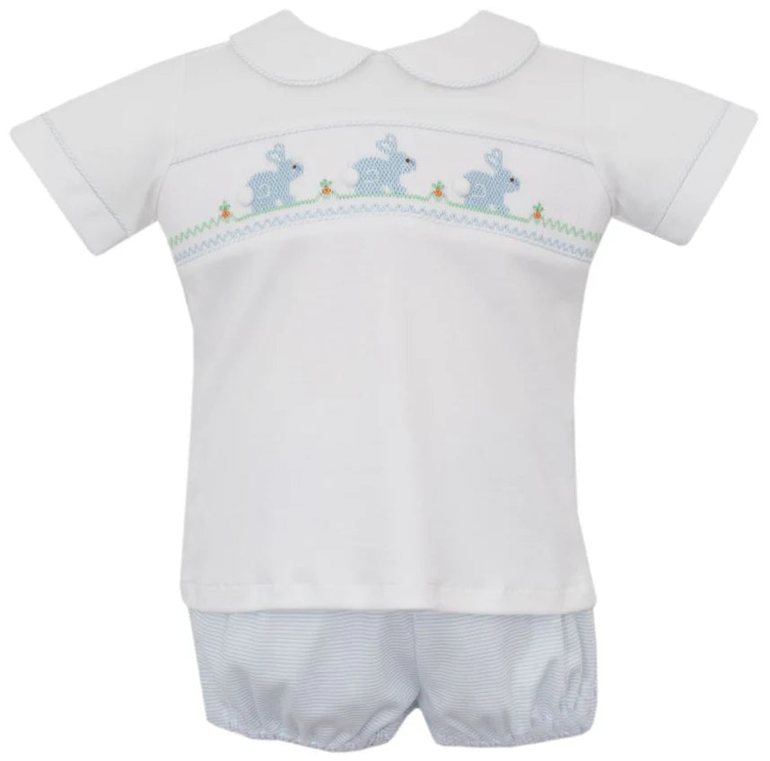 Bunny Blue | Collar Shirt & Shorts Set