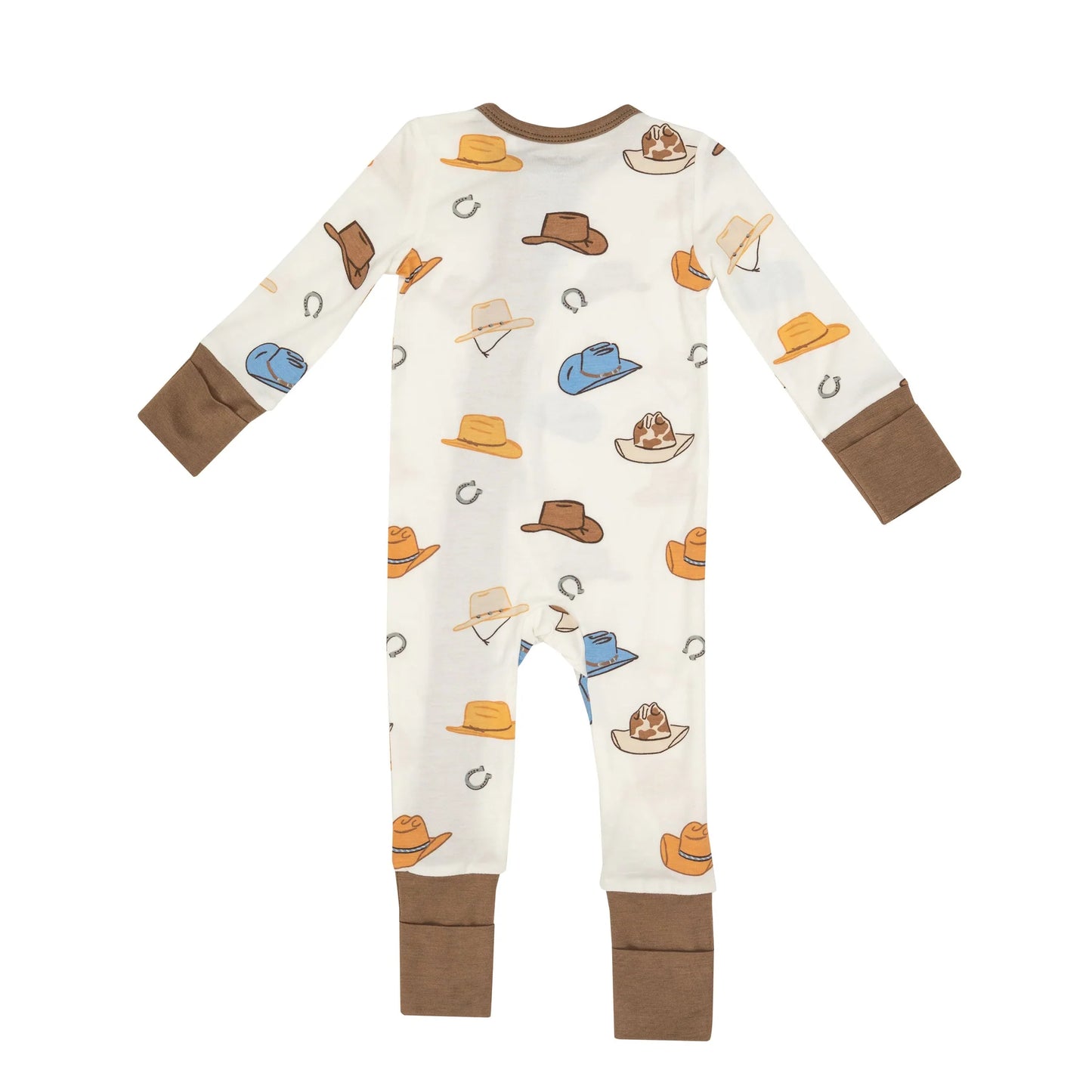 Cowboy Hats 2 Way Zipper Romper