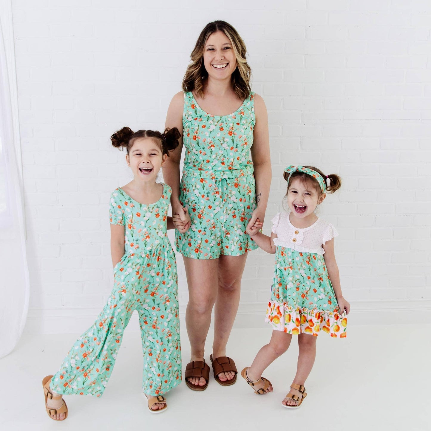 Sweet Pickings Meadow Floral Girls Bamboo Leggy Romper