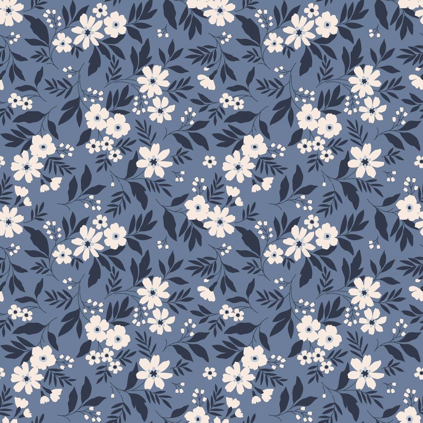 Swirly Girl Dress - Vintage Floral Blue