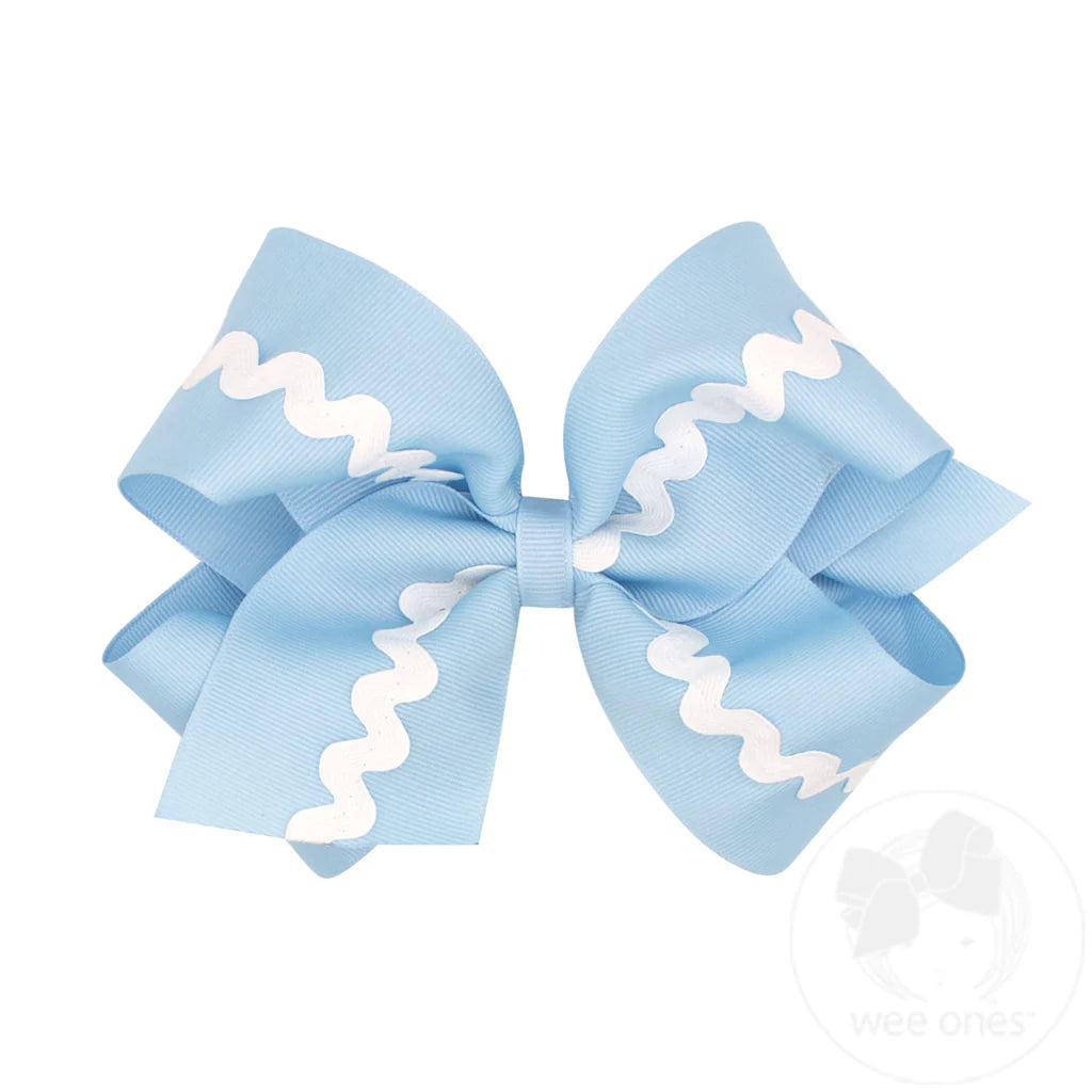 Grosgrain Bow w/ Ric-Rac Trim (King)
