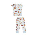 Baseball Short Sleeve Loungewear Set