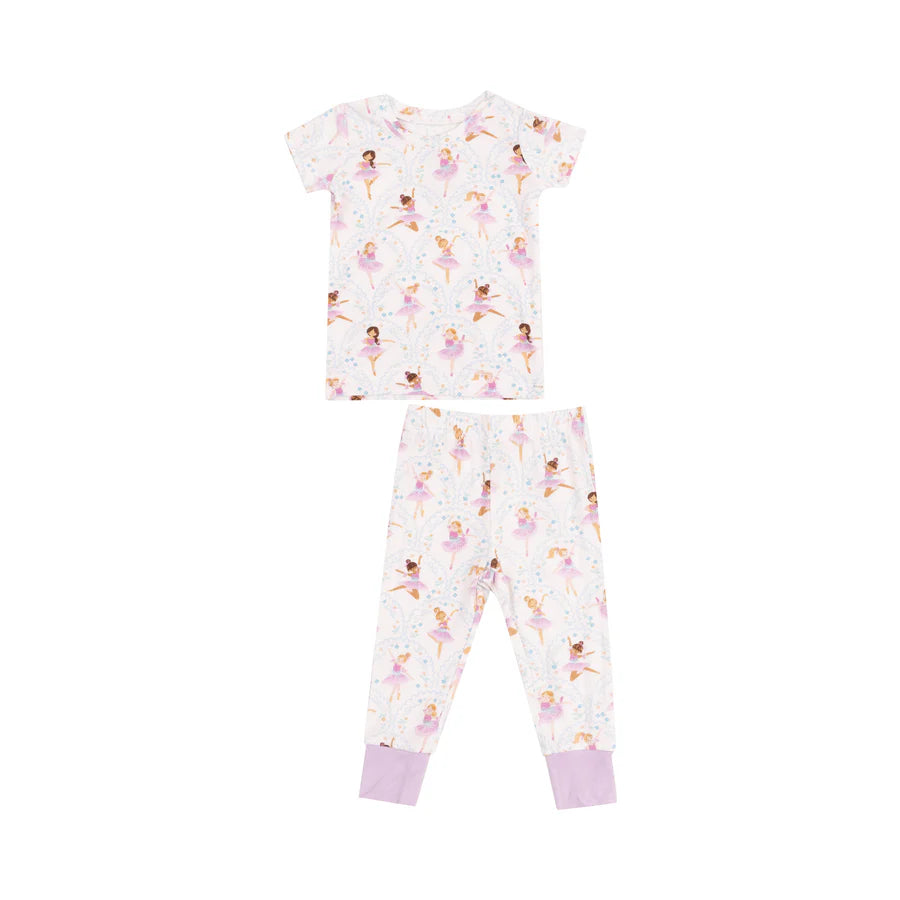 Bow Ballerina Short Sleeve Loungewear Set