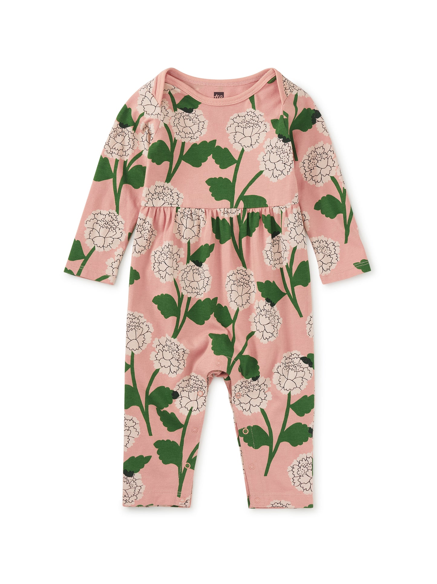 Chrysanthemums Lap Shoulder Baby Romper