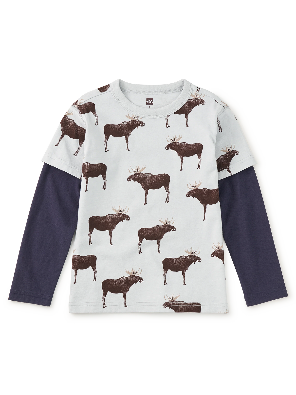 Printed Layered Sleeve Tee | Moose Crossing