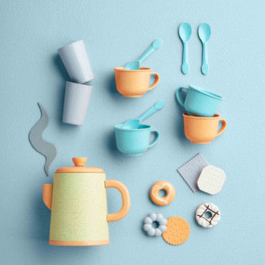 Wheat Straw Sand Tea Set