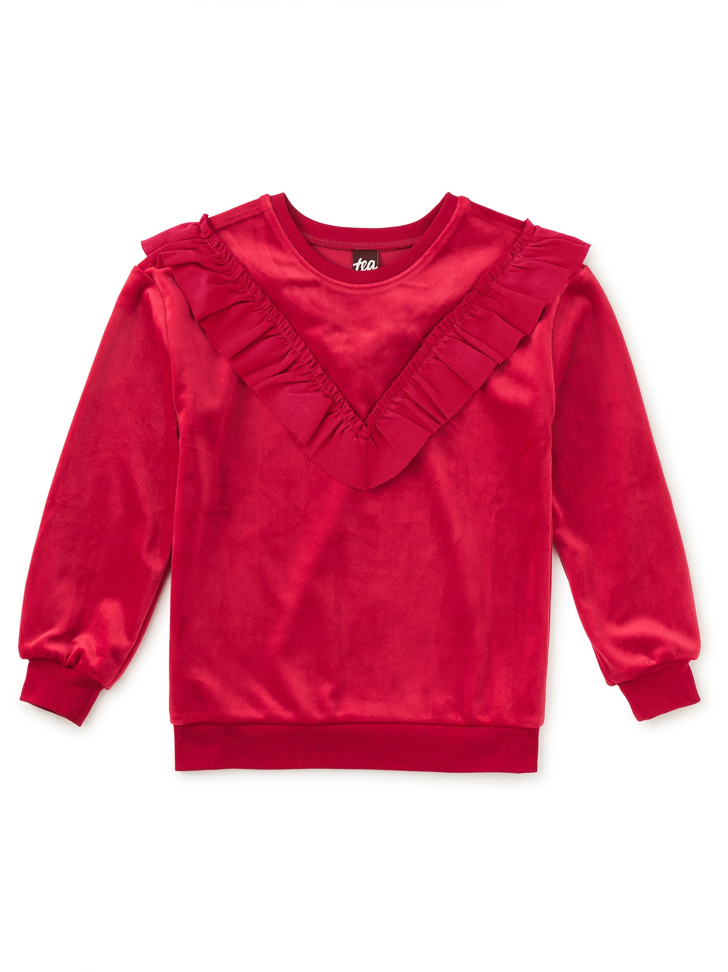 Velour Ruffle Tunic | Red Wagon