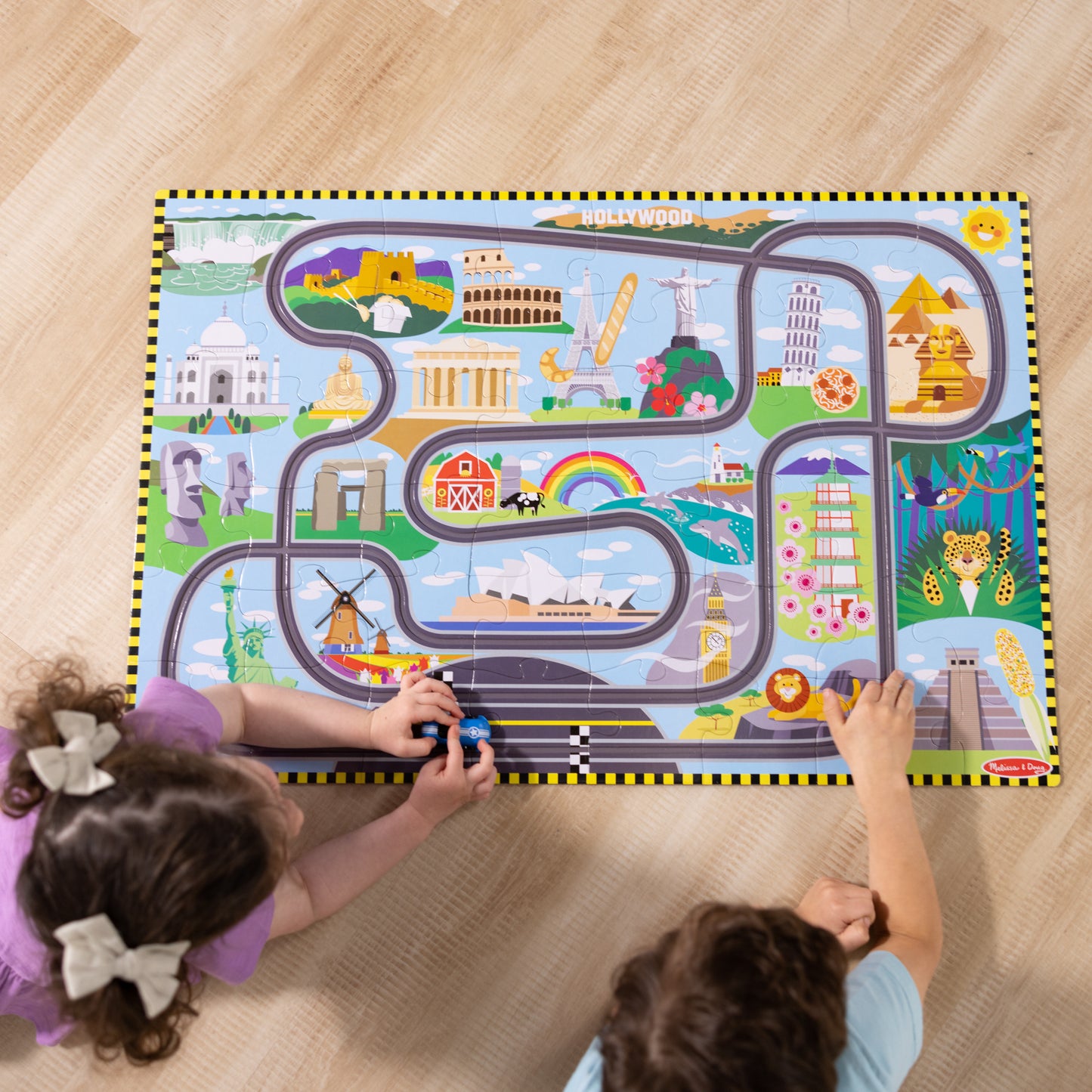 Race Track Floor Puzzle & Play Set 48 Piece