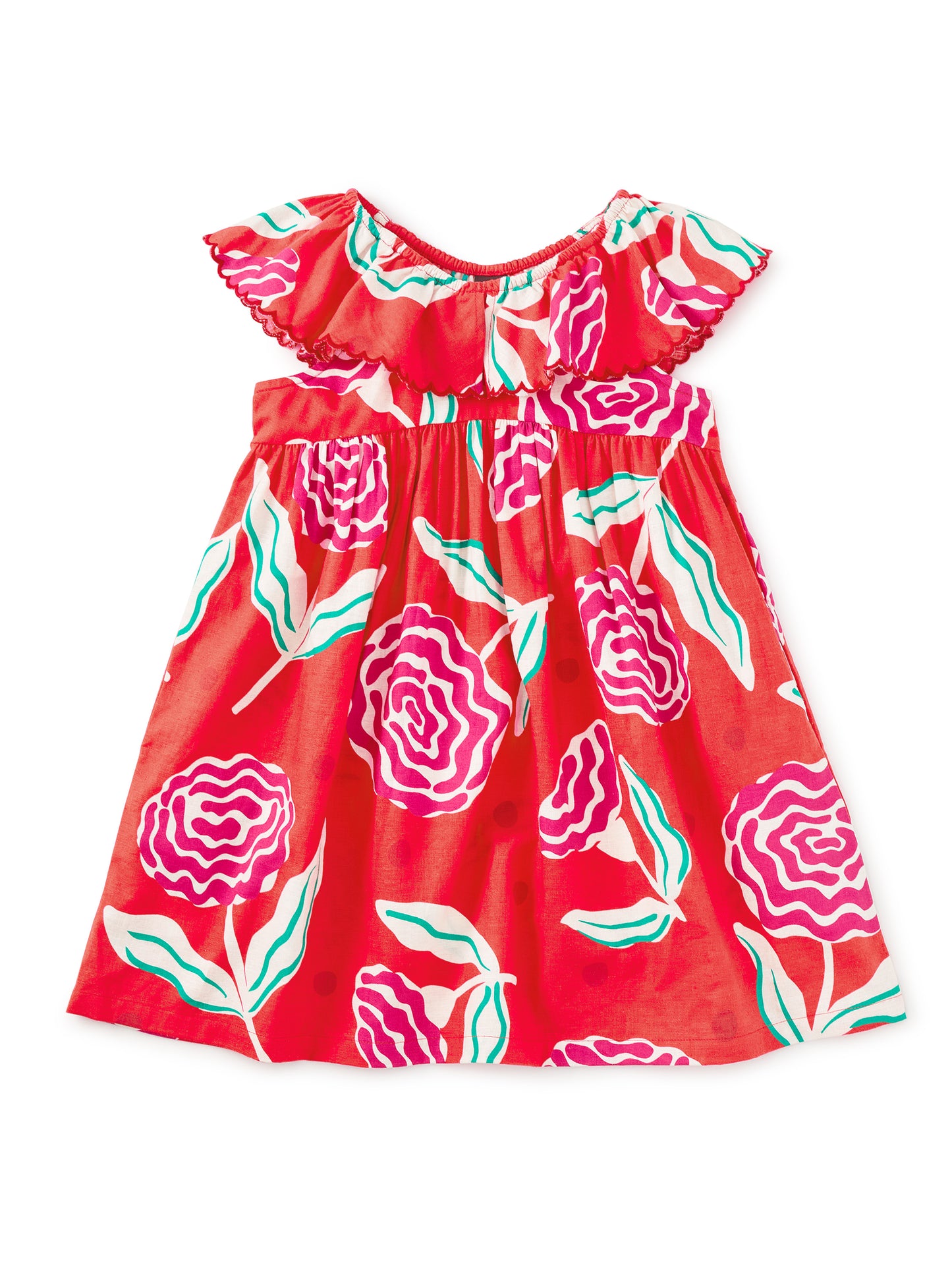 Flamenco Carnation | Flutter Collar Dress