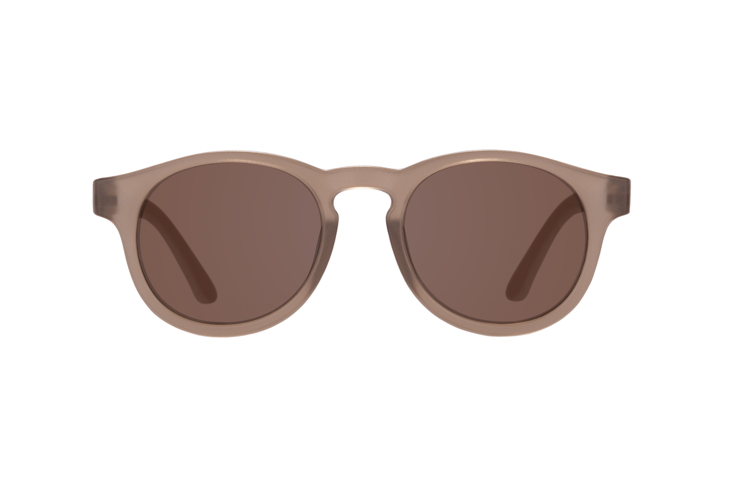 Cocoa Cloud Transparent Keyhole Sunglasses with Amber Lens