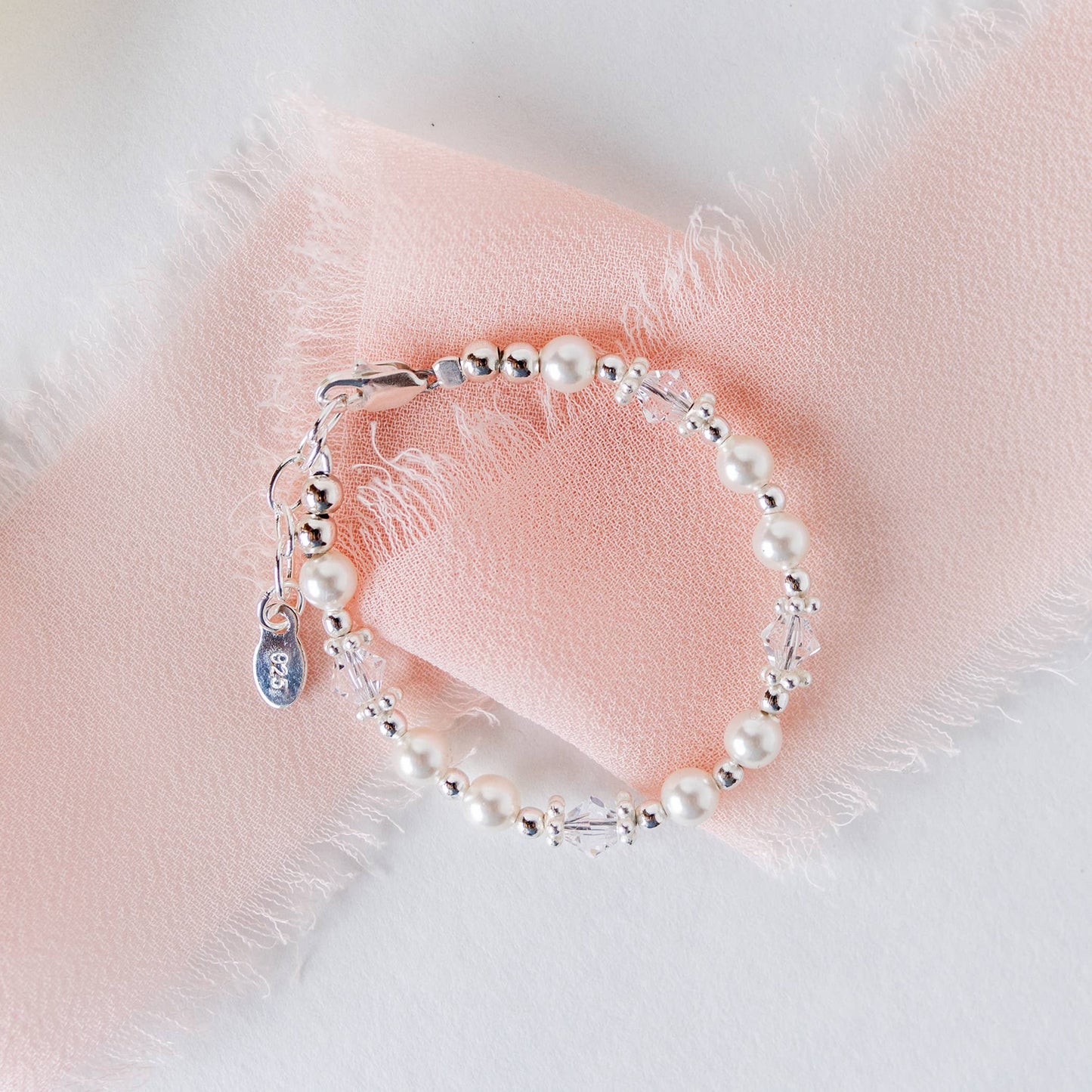 Hope-Girls & Baby Sterling Silver Pearl Bracelet