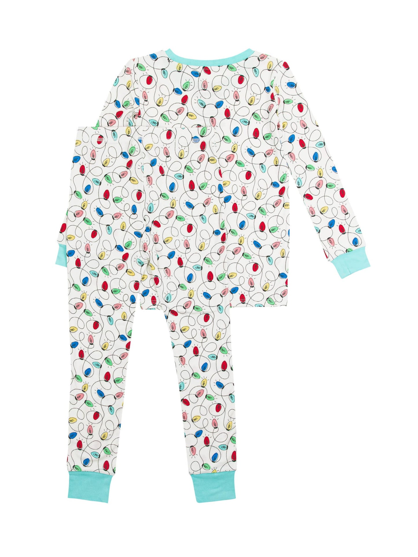 Boys Holiday Lights Bamboo Viscose Long Sleeve Pajama Set