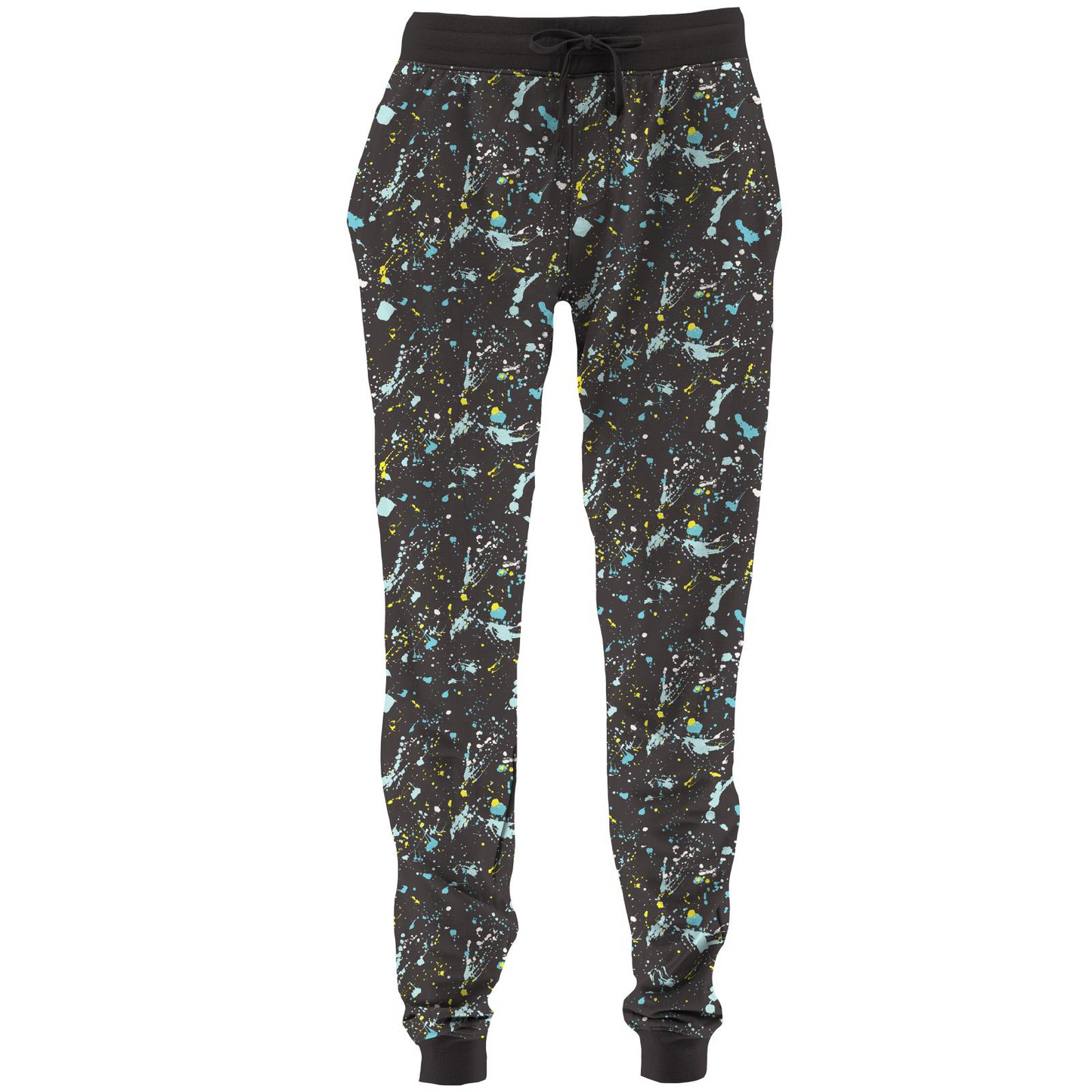 Confetti Splatter Paint Men's Print Fleece Lounge Joggers