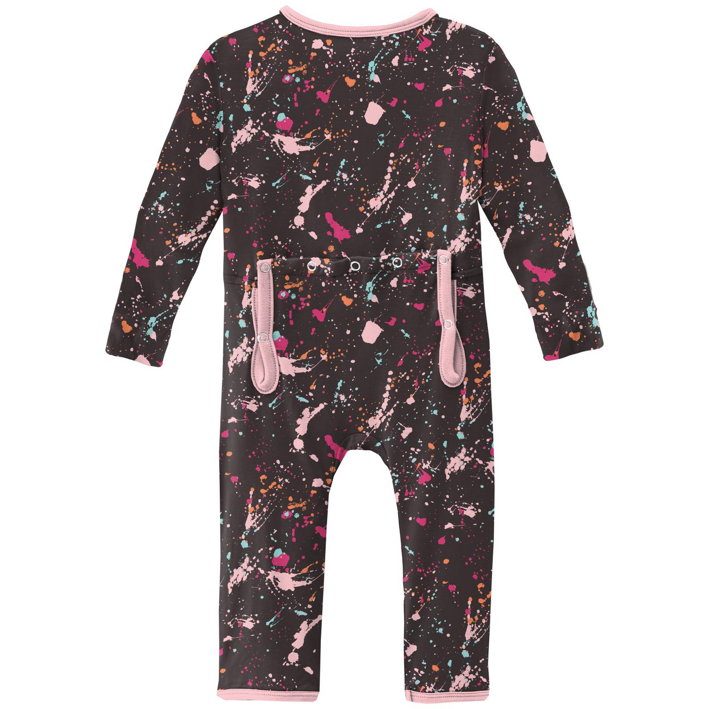 Calypso Splatter Paint Print Coverall with 2 Way Zipper