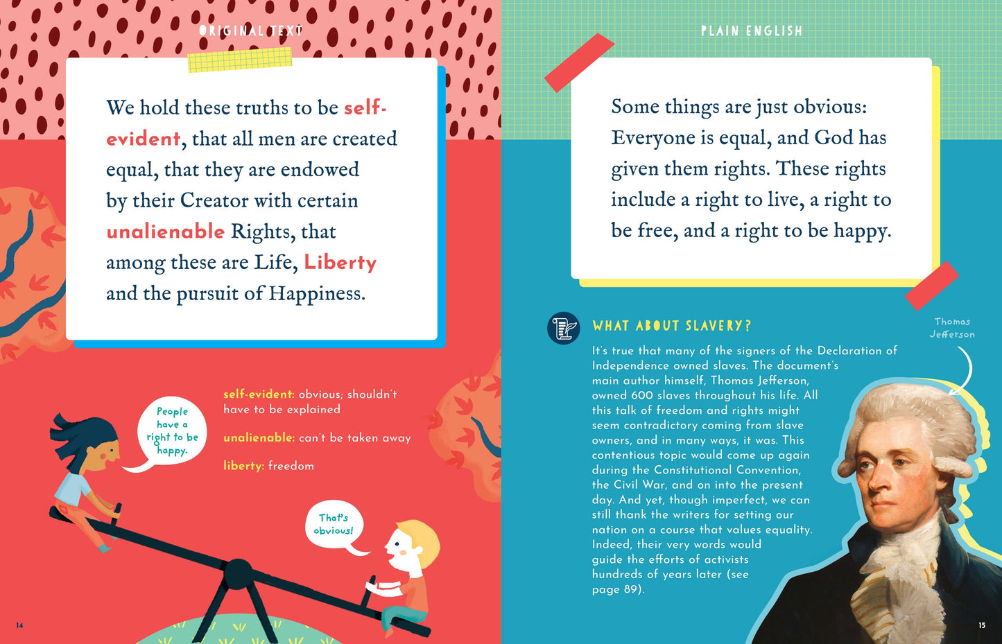 The Side-by-Side Declaration of Independence (Kids Book)
