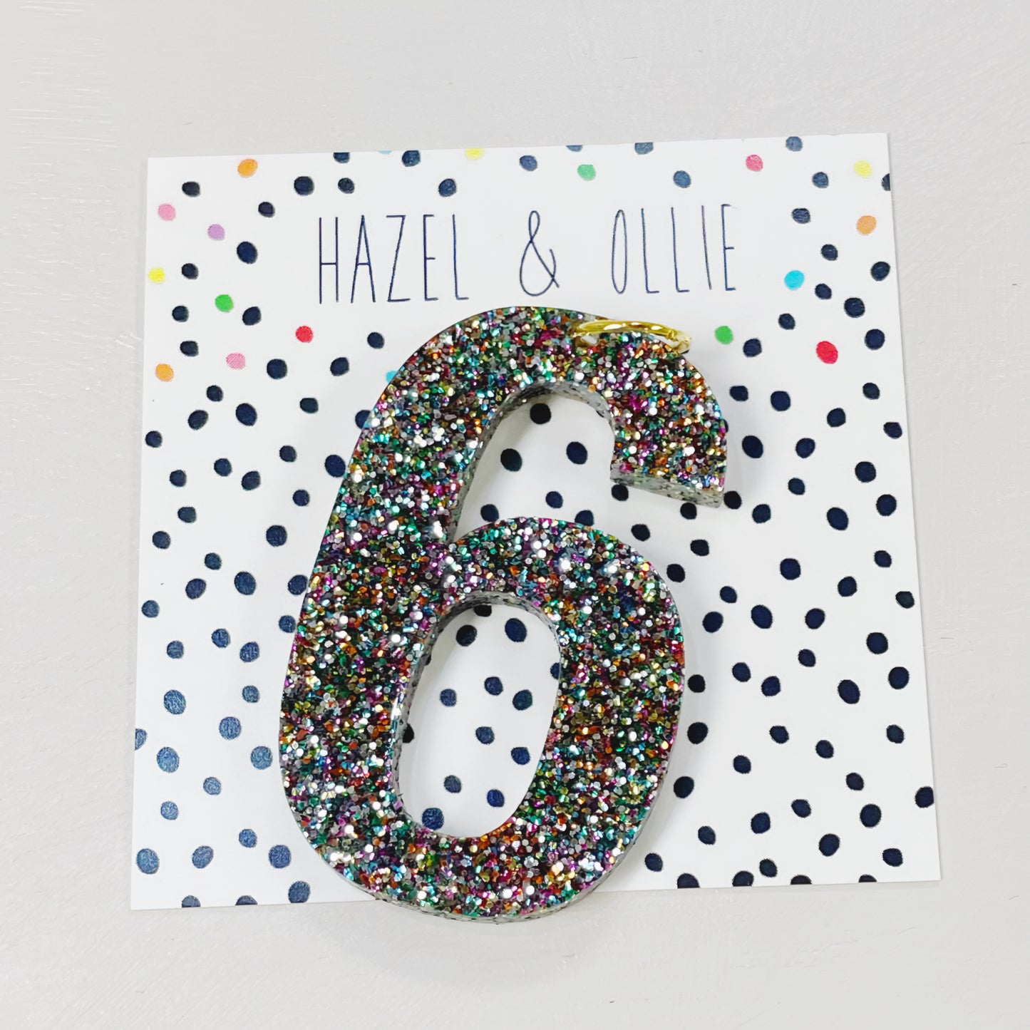 Multicolor Glitter Birthday Numbers