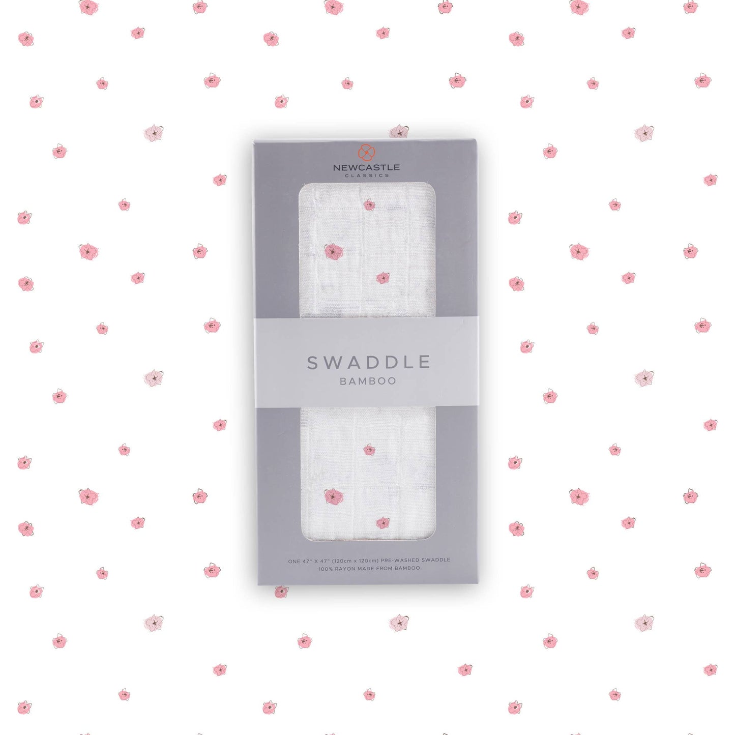 Pink Flower - Bamboo Muslin Swaddle