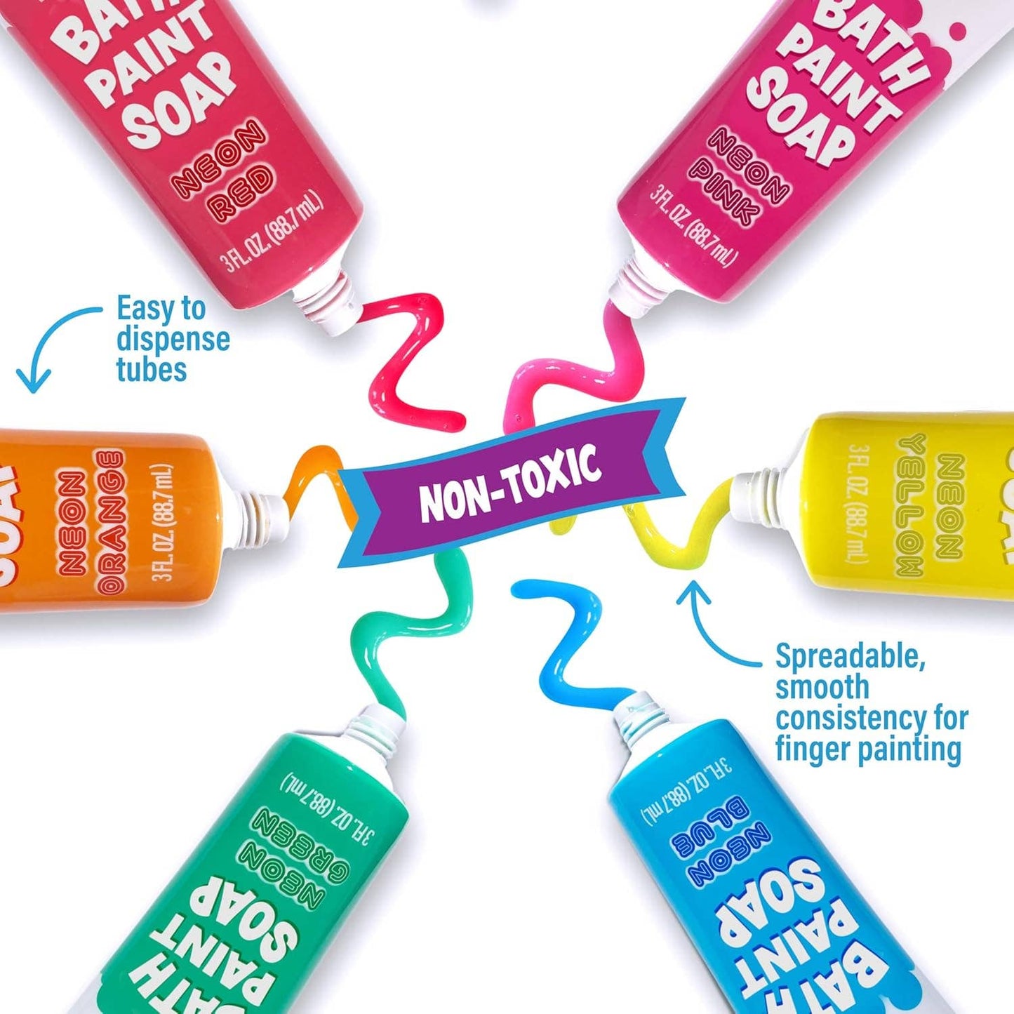 Tub Works® Bath Neon Paint Soap Bath Toy