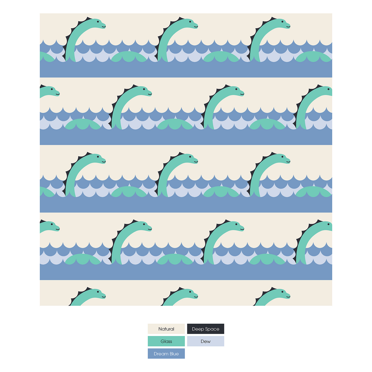 Natural Sea Monster Men's Print Boxer Shorts