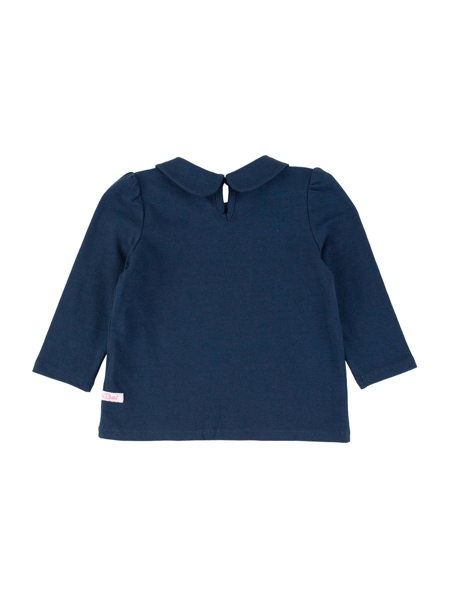 Navy Peter Pan Collar | Long Sleeve Top