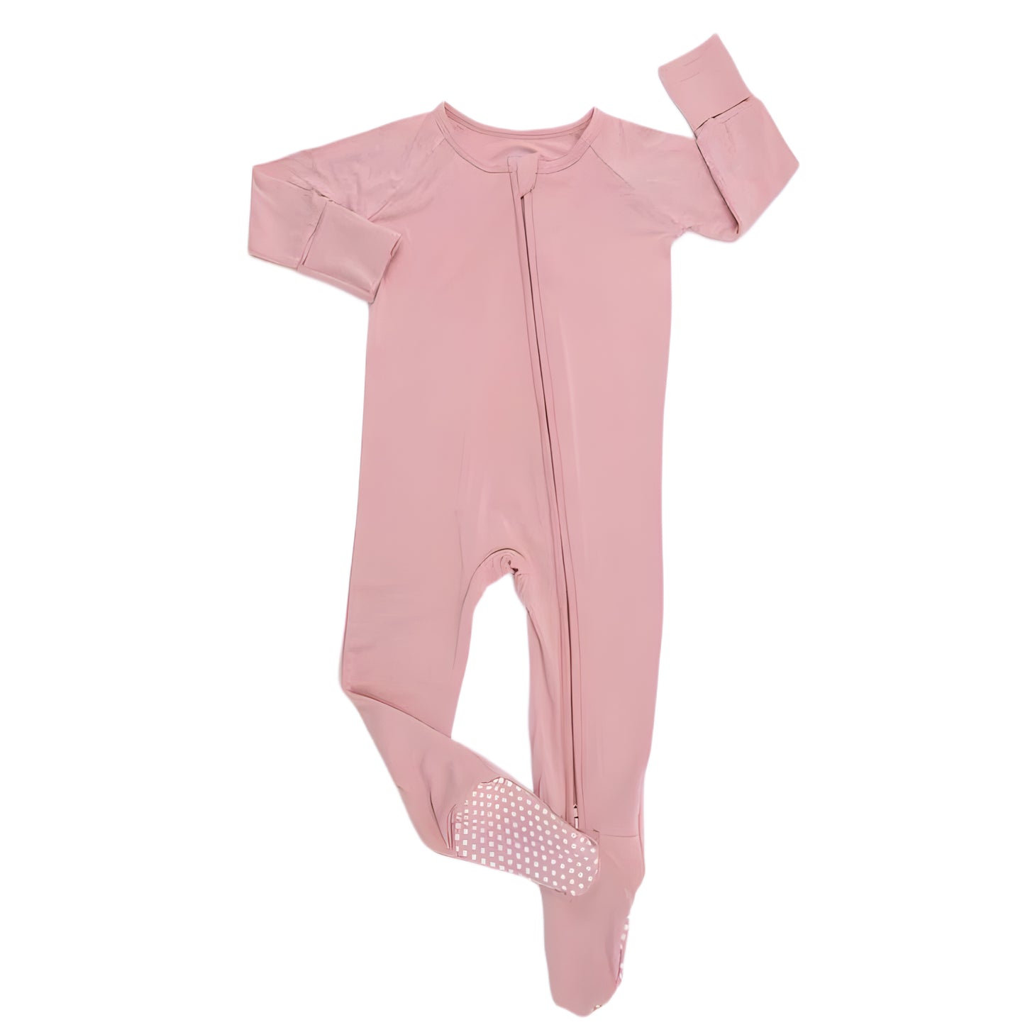 Crepe Pink Bamboo Footie