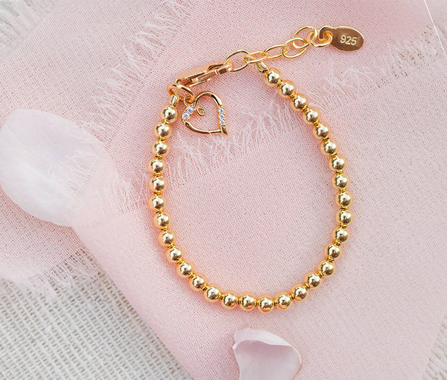 Aria-14K Gold-Plated Bracelet w/Heart