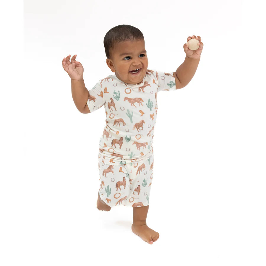 Western Horses Loungewear Shorts Set