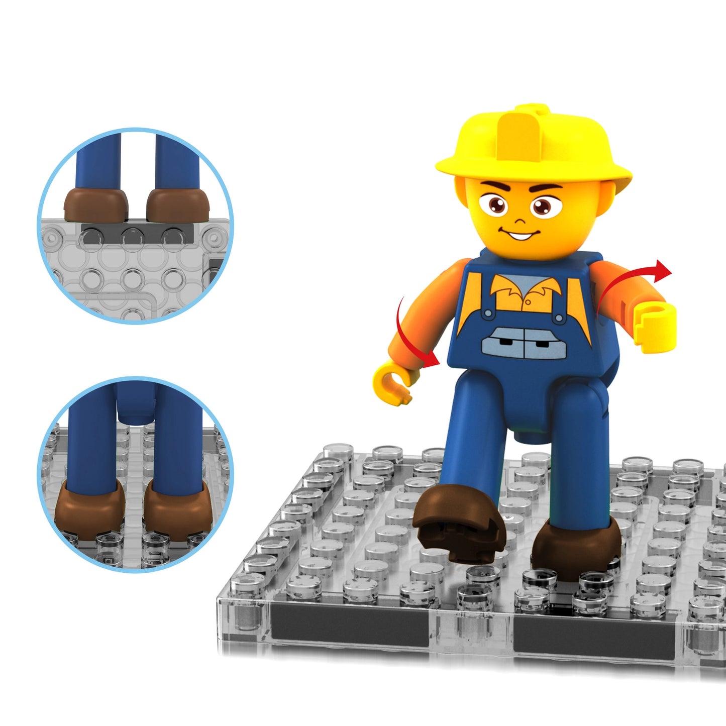 Magnet Tiles Building Blocks 2in1 Excavator & Backhoe Set