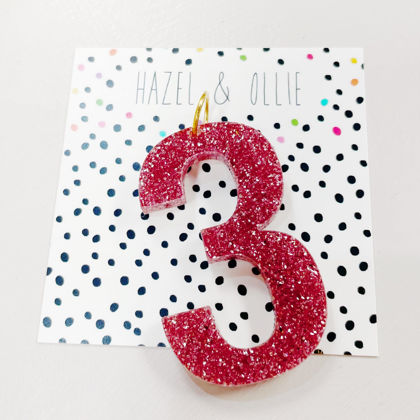 Pink Glitter Birthday Numbers