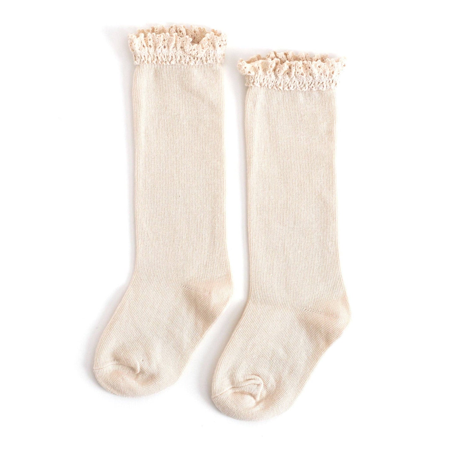 Lace Top Knee High Socks | Vanilla