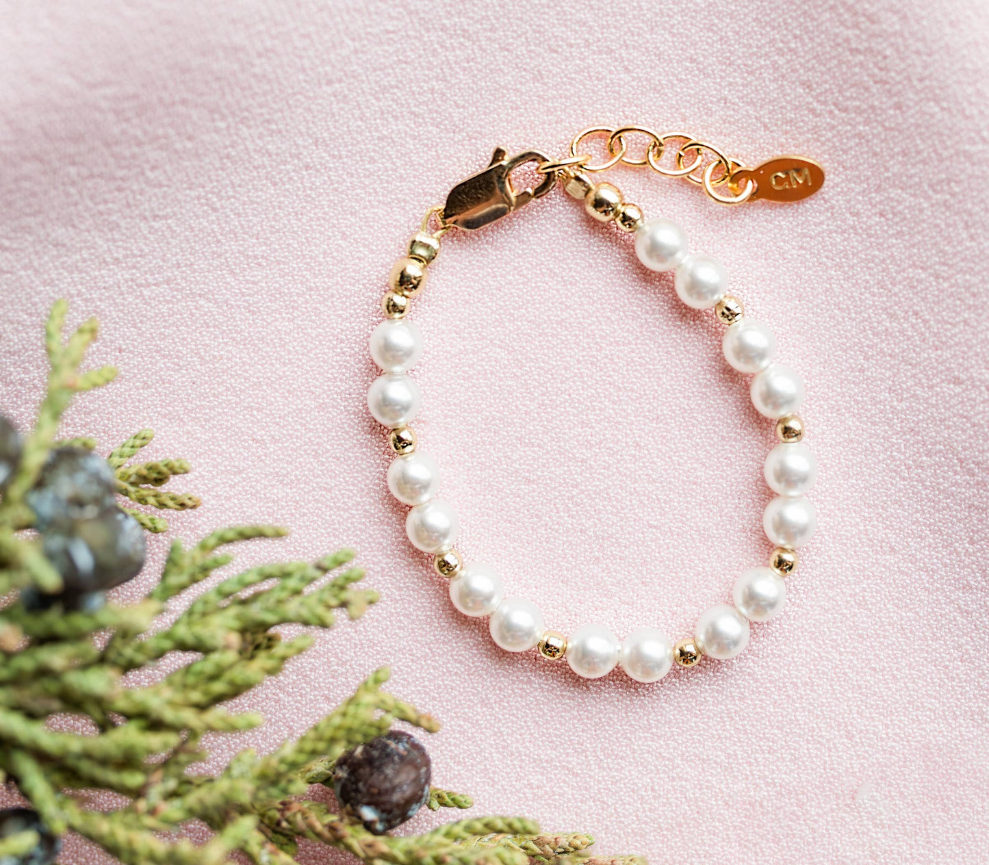 Brynn-14K Gold-Plated Pearl Bracelet