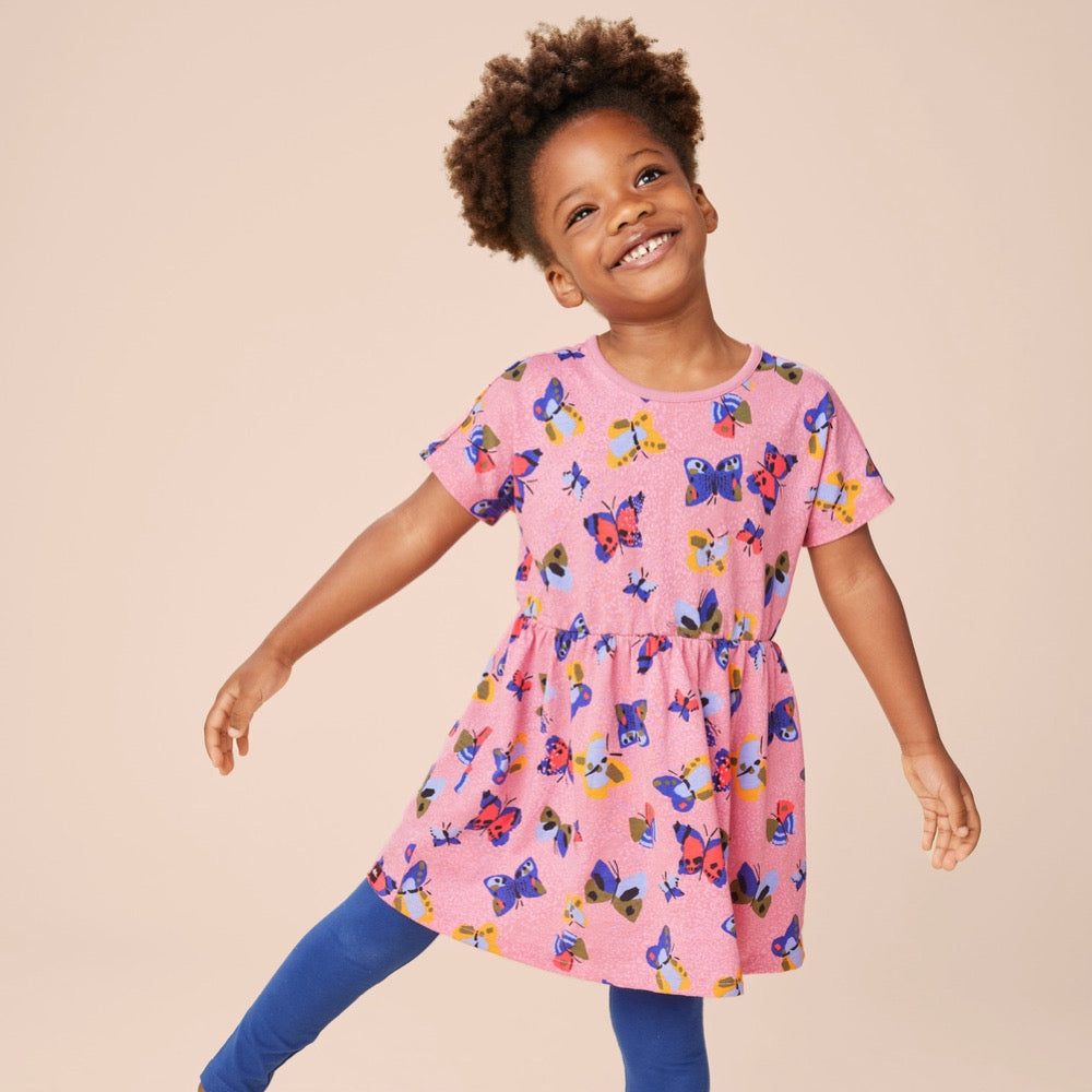 Painted Kenyan Butterflies S/S Twirl Dress