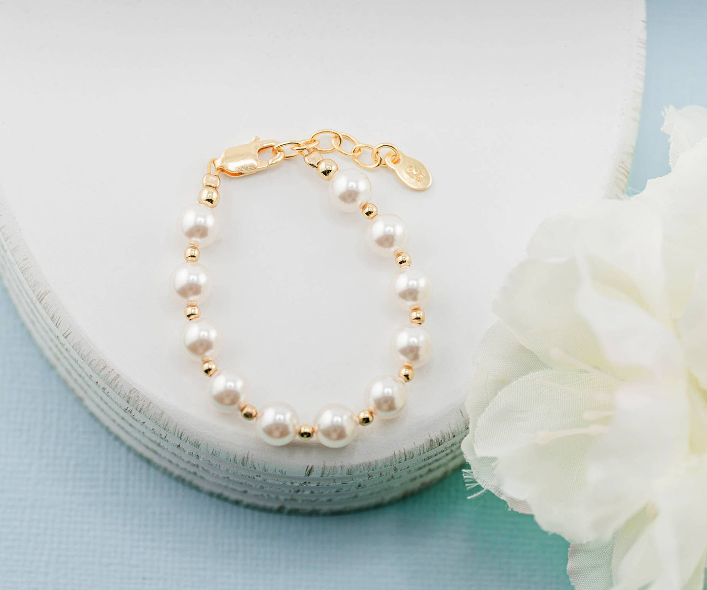 Whitley-Girls 14K Gold-Plated Chunky Pearl Bracelet