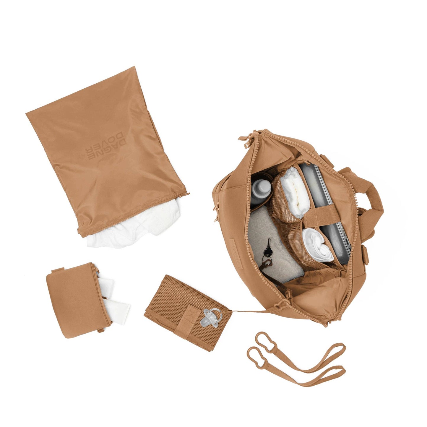 Dagne Dover Indi Diaper Backpack in Camel-Large