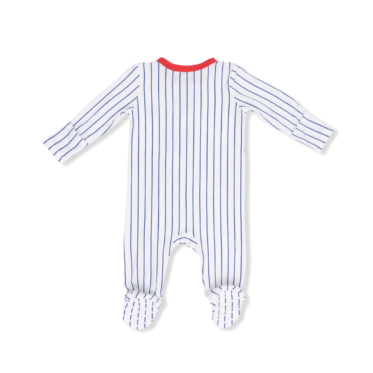 Baseball Stripe | 2 Way Zipper Footie