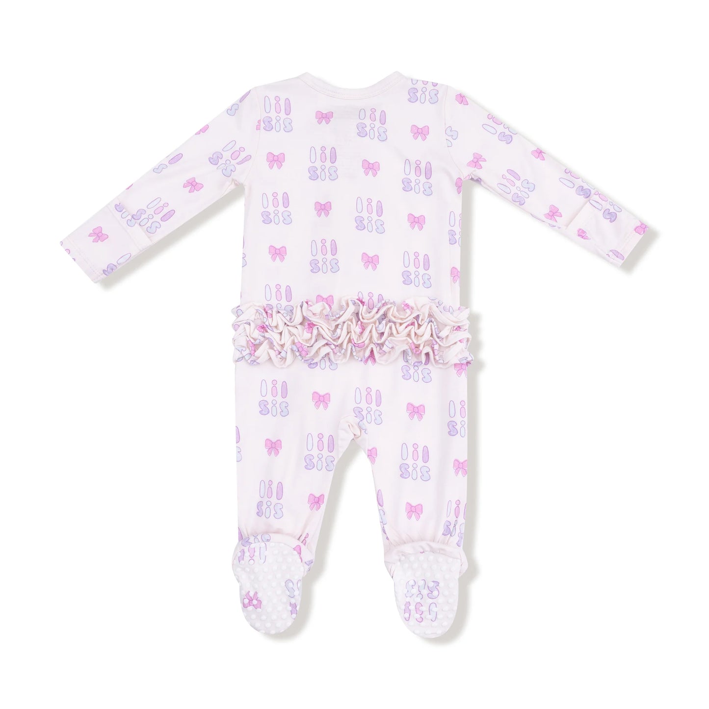 Lil Sis | 2-way zipper ruffle back footie