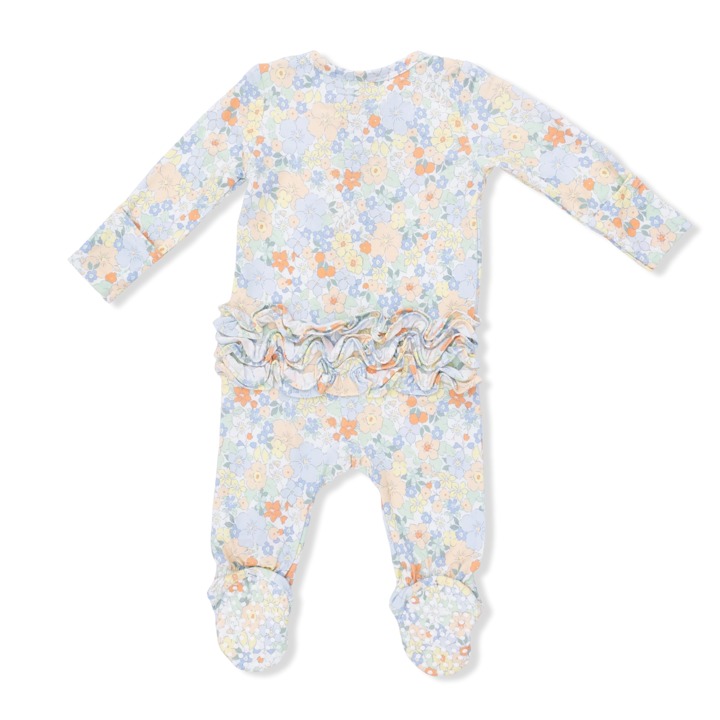 2 Way Ruffle Back Zipper Footie | Georgia Floral