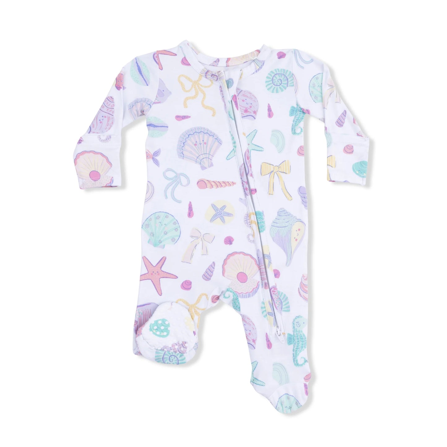Beach Days | 2 Way Ruffle Back Zipper Footie