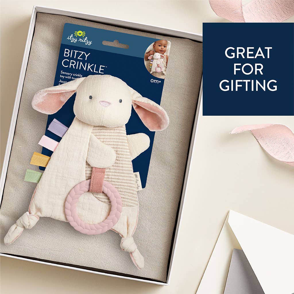 Bitzy Crinkle™ Sensory Toy with Teether