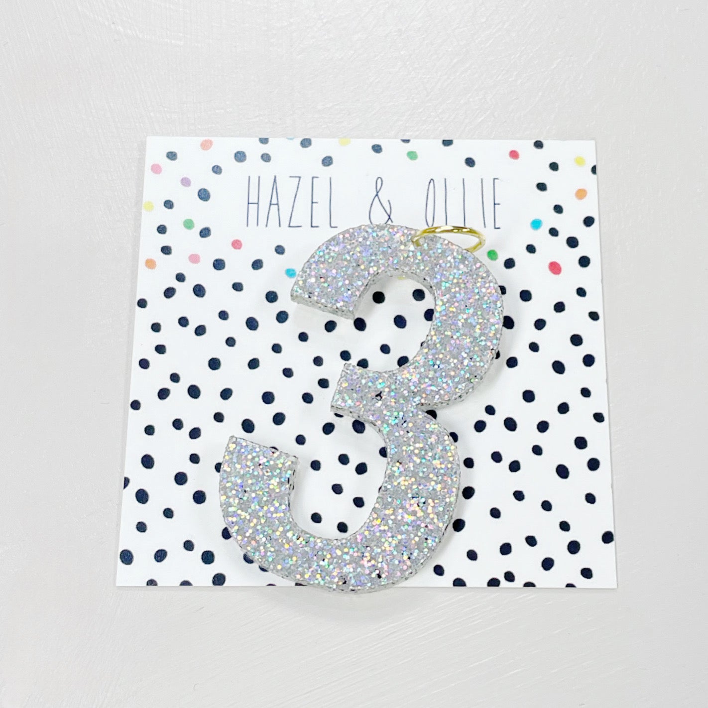 Holographic Glitter Birthday Numbers