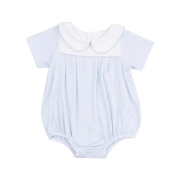 Classic Blue Stripe Box Pleat Bubble