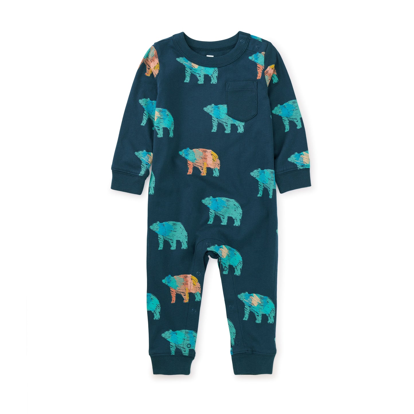 Degas Bears Long Sleeve Pocket Baby Romper