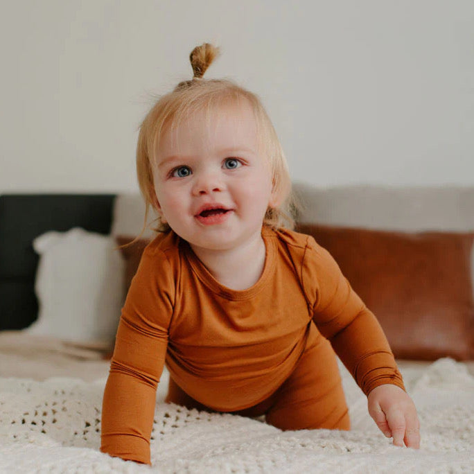 Chestnut Brown Bamboo Toddler PJs