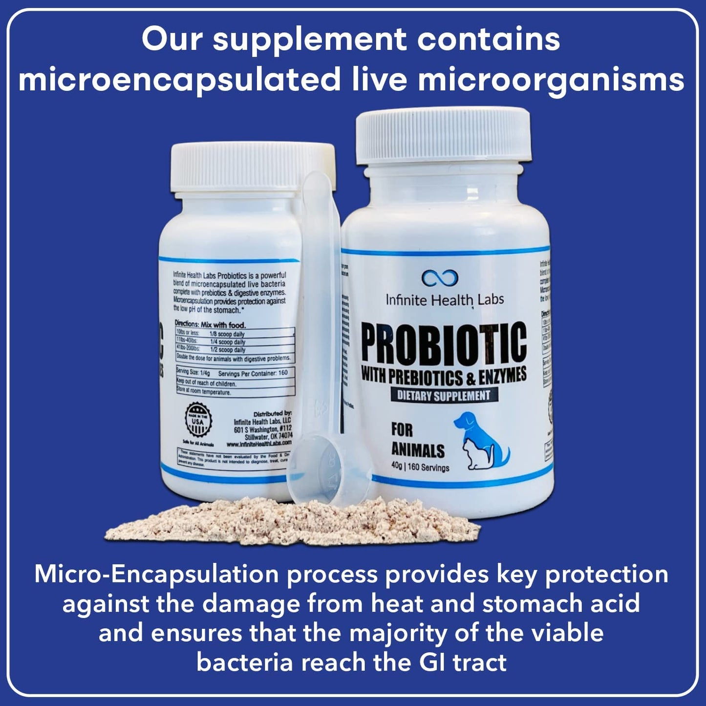 Infinite Health Labs Probiotic Powder for Animals